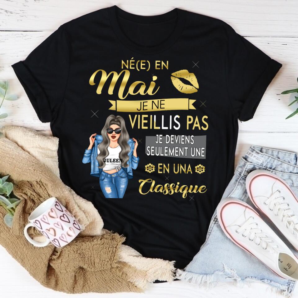 Chemise D&#39;anniversaire De Mai, Chemise D&#39;anniversaire Personnalisée, Reines Nées En Mai, Cadeaux D&#39;anniversaire De Mai, Chemises De Mai Pour Les Femmes