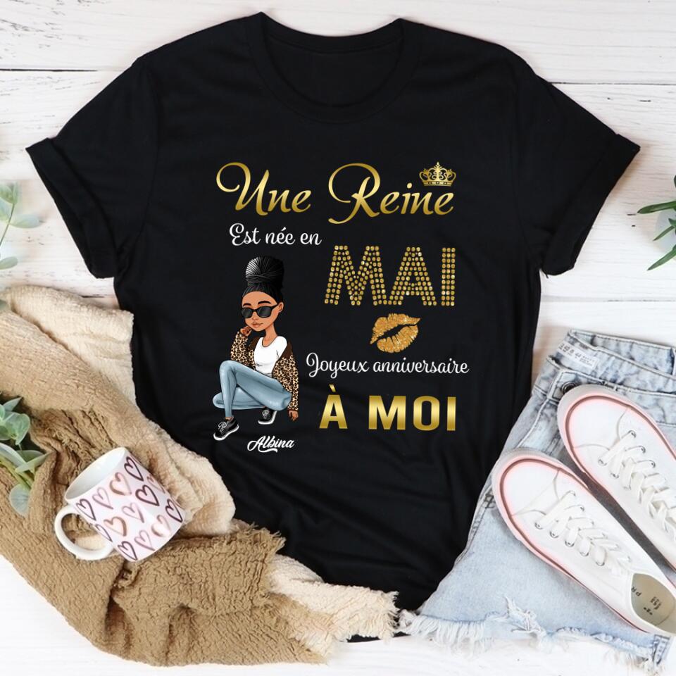 Chemise D&#39;anniversaire De Mai, Chemise D&#39;anniversaire Personnalisée, Reines Nées En Mai, Cadeaux D&#39;anniversaire De Mai, Chemises De Mai Pour Les Femmes