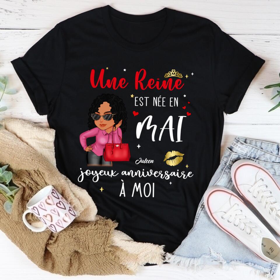 Chemise D&#39;anniversaire De Mai, Chemise D&#39;anniversaire Personnalisée, Reines Nées En Mai, Cadeaux D&#39;anniversaire De Mai, Chemises De Mai Pour Les Femmes
