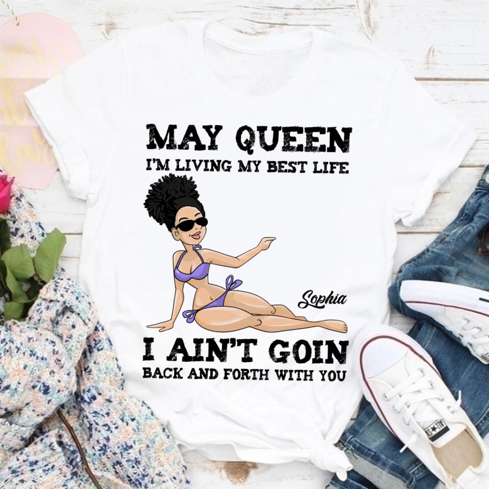 May Birthday Shirt, Custom Birthday Shirt, Queens Born In May, May Birthday Gifts, May Shirts For Woman