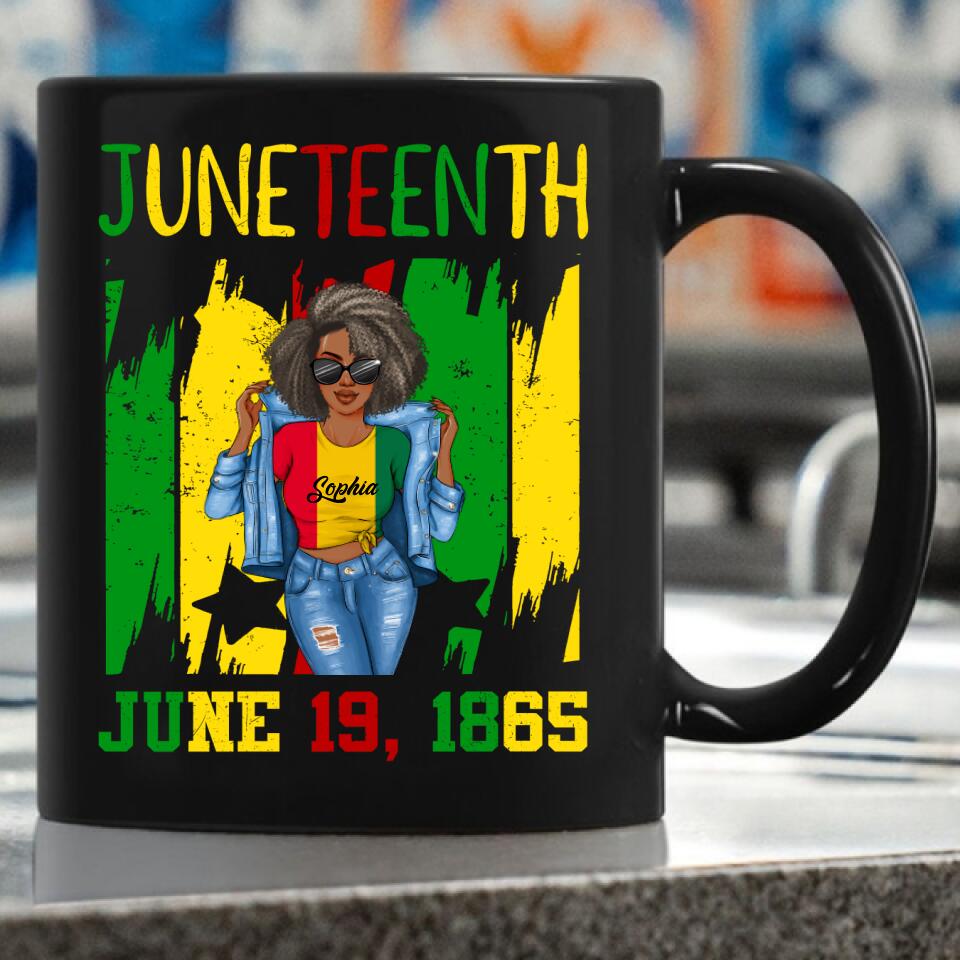 Juneteenth Shirt, Custom Juneteenth Shirt, Juneteenth Is My Independence Day Black Women 4th Of July T-Shirt