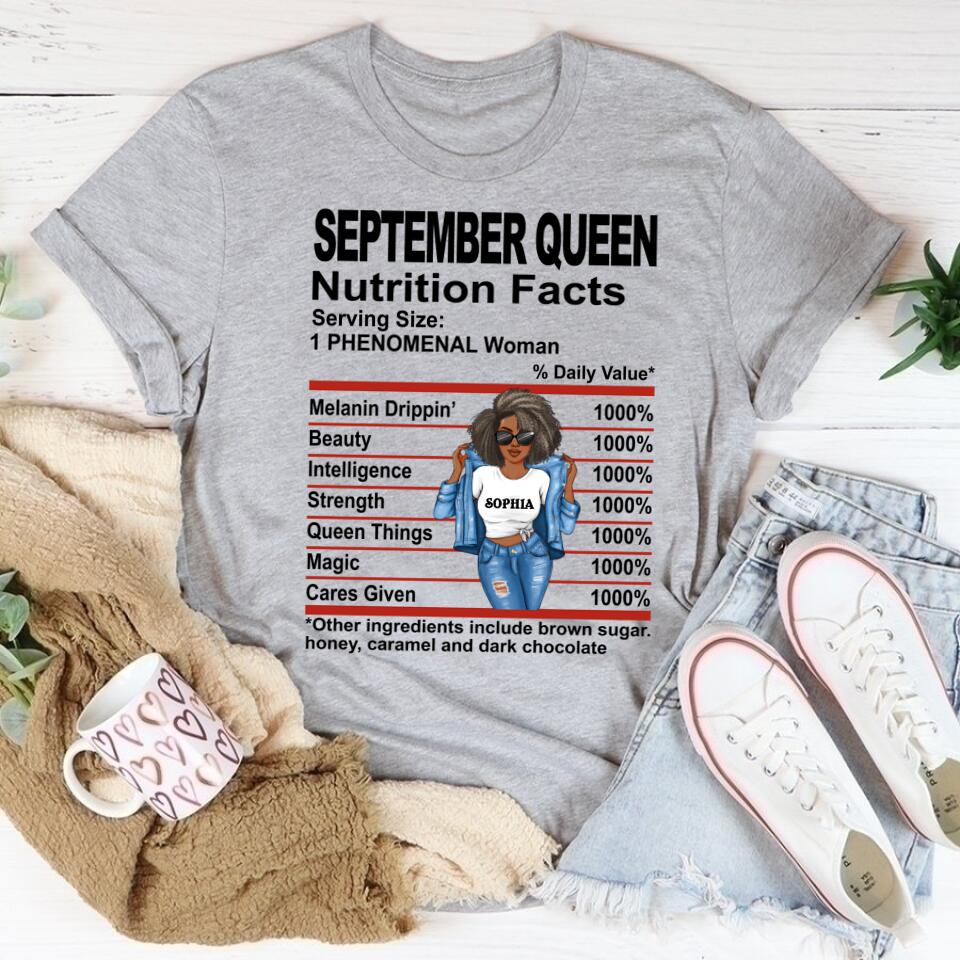 September Birthday Shirt, Custom Birthday Shirt, Queens Born In September, September Birthday Shirts For Woman, September  Birthday Gifts, September Is My Birthday Month, Yep The Whole Month
