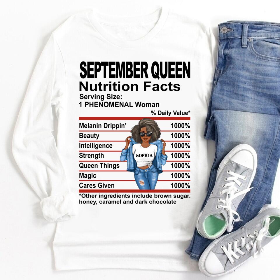 September Birthday Shirt, Custom Birthday Shirt, Queens Born In September, September Birthday Shirts For Woman, September  Birthday Gifts, September Is My Birthday Month, Yep The Whole Month