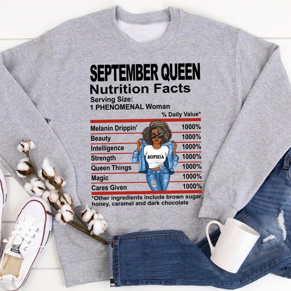 September Birthday Shirt, Custom Birthday Shirt, Queens Born In September, September Birthday Shirts For Woman, September  Birthday Gifts, September Is My Birthday Month, Yep The Whole Month