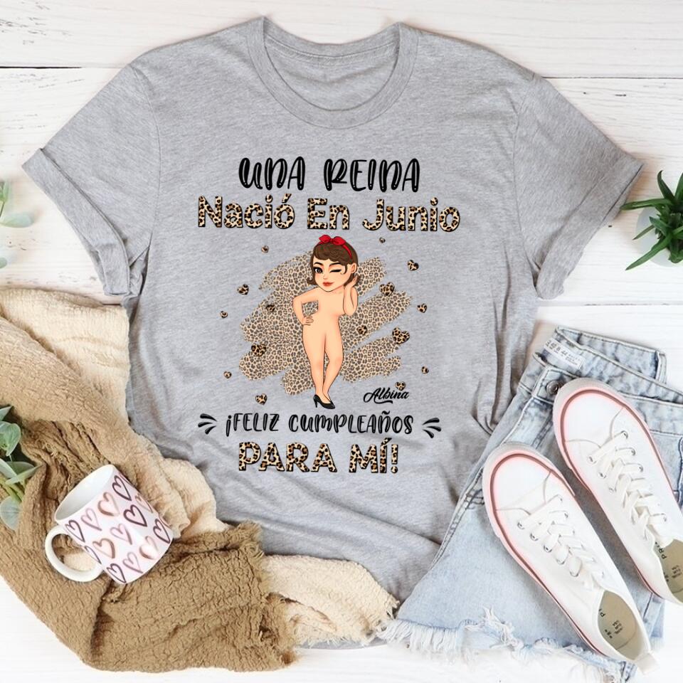 Camisa De Cumpleaños De Junio, Camisa De Cumpleaños Personalizada, Reinas Nacidas En Junio, Regalos De Cumpleaños De Junio, Camisas De Junio Para Mujeres