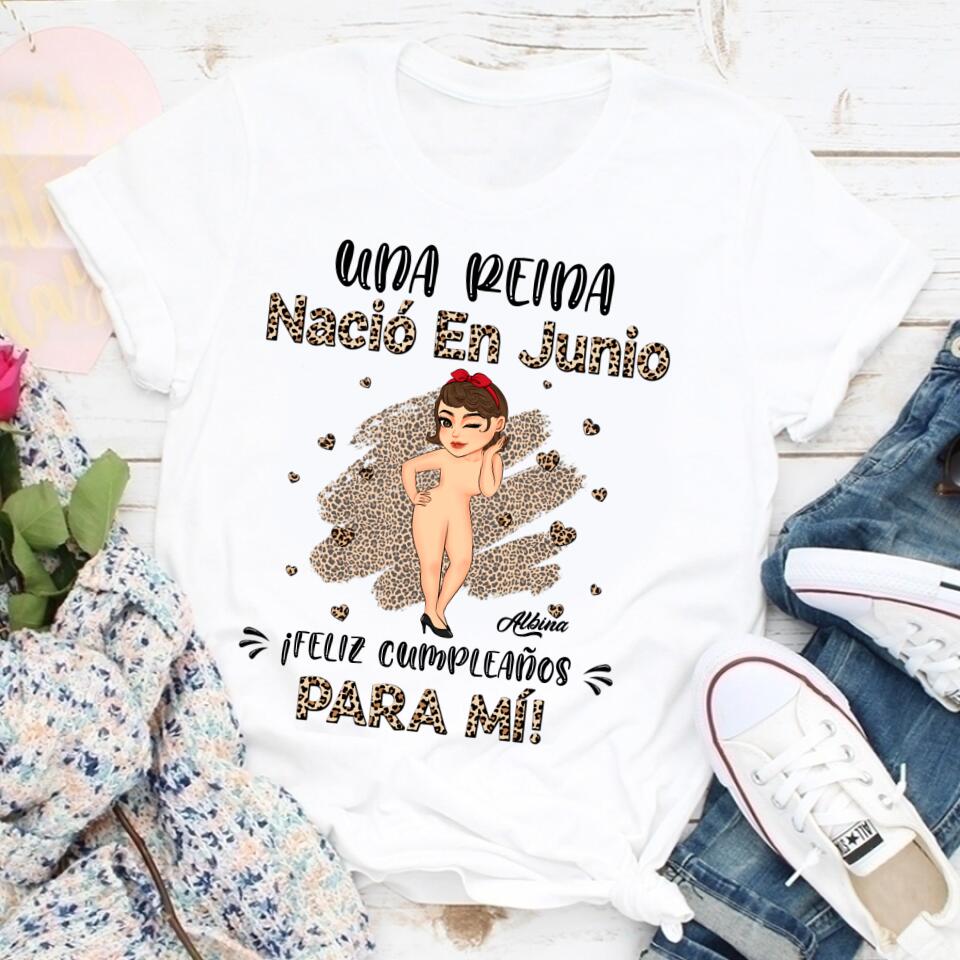 Camisa De Cumpleaños De Junio, Camisa De Cumpleaños Personalizada, Reinas Nacidas En Junio, Regalos De Cumpleaños De Junio, Camisas De Junio Para Mujeres