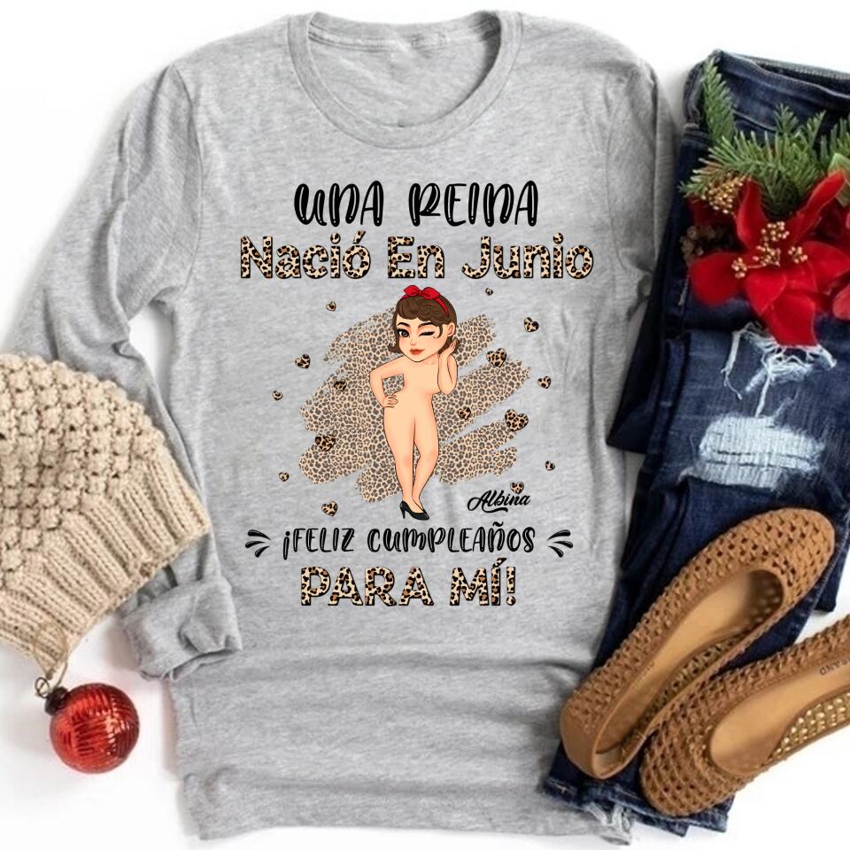 Camisa De Cumpleaños De Junio, Camisa De Cumpleaños Personalizada, Reinas Nacidas En Junio, Regalos De Cumpleaños De Junio, Camisas De Junio Para Mujeres