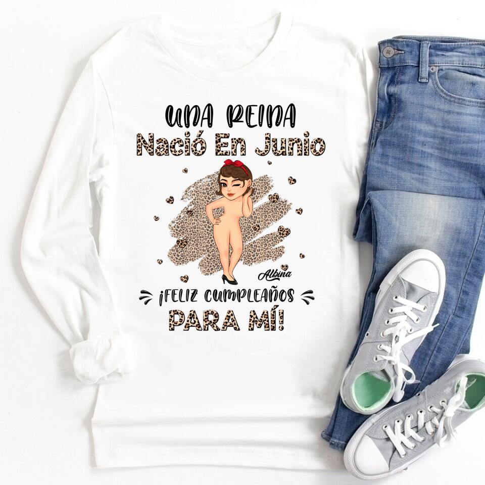 Camisa De Cumpleaños De Junio, Camisa De Cumpleaños Personalizada, Reinas Nacidas En Junio, Regalos De Cumpleaños De Junio, Camisas De Junio Para Mujeres