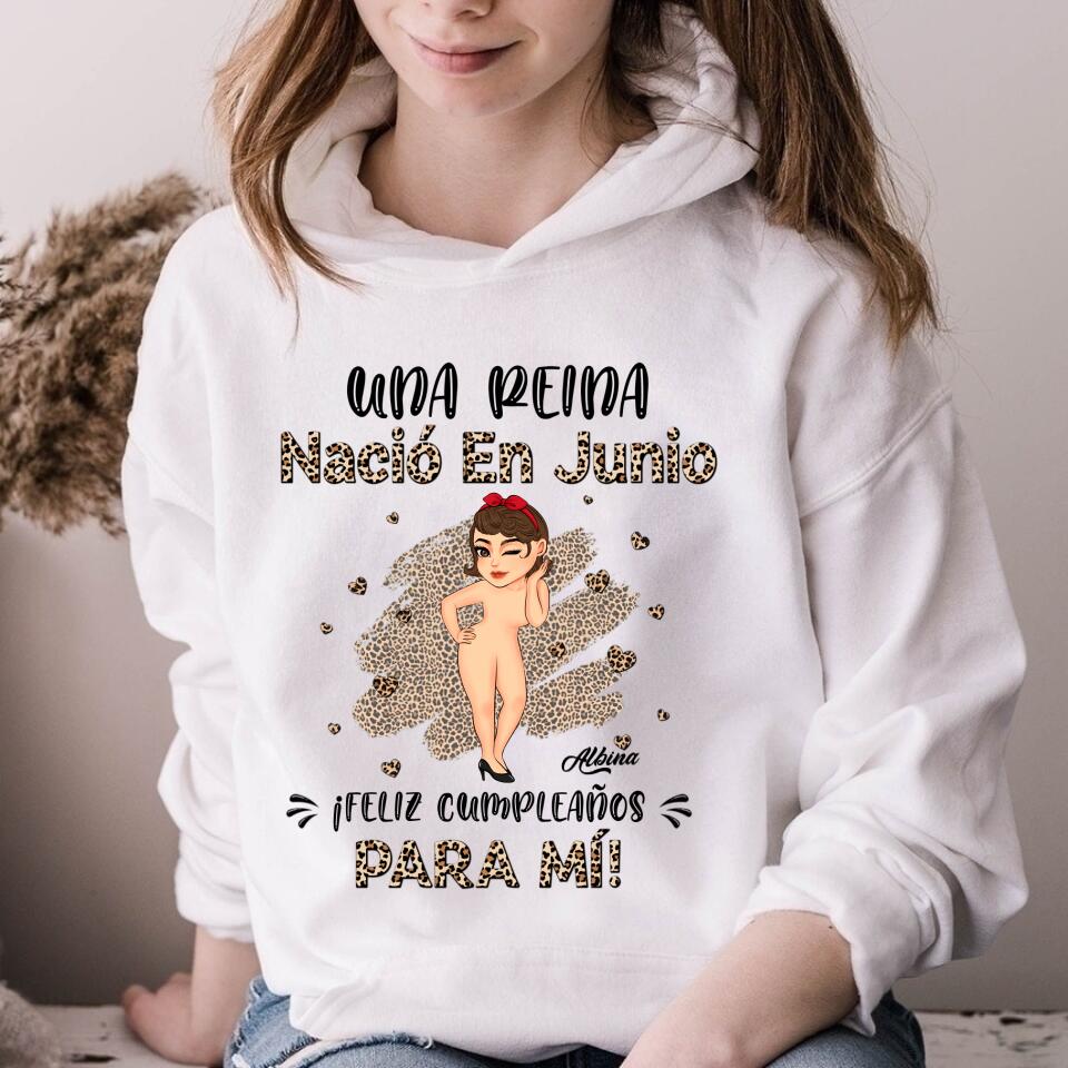 Camisa De Cumpleaños De Junio, Camisa De Cumpleaños Personalizada, Reinas Nacidas En Junio, Regalos De Cumpleaños De Junio, Camisas De Junio Para Mujeres
