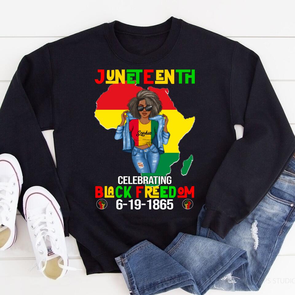 Juneteenth Shirt, Custom Juneteenth Shirt, Juneteenth Celebrate Black Freedom June 19th T-shirt