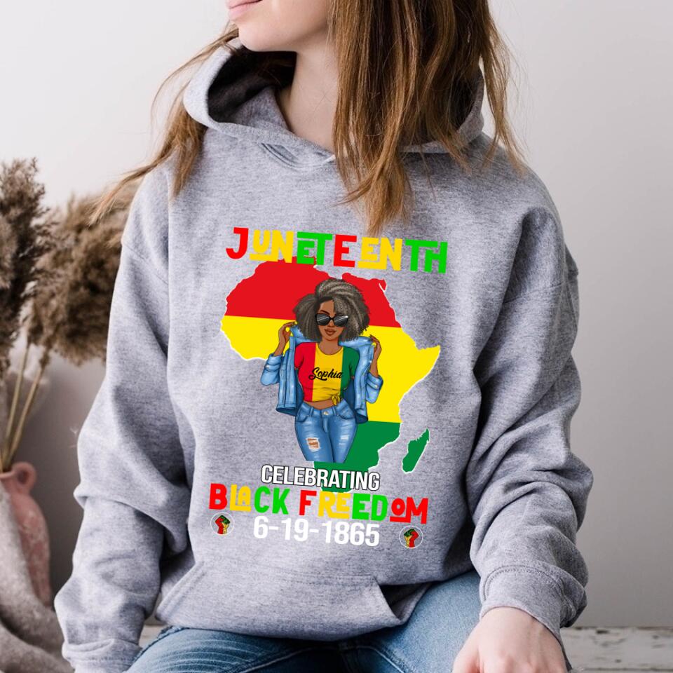 Juneteenth Shirt, Custom Juneteenth Shirt, Juneteenth Celebrate Black Freedom June 19th T-shirt
