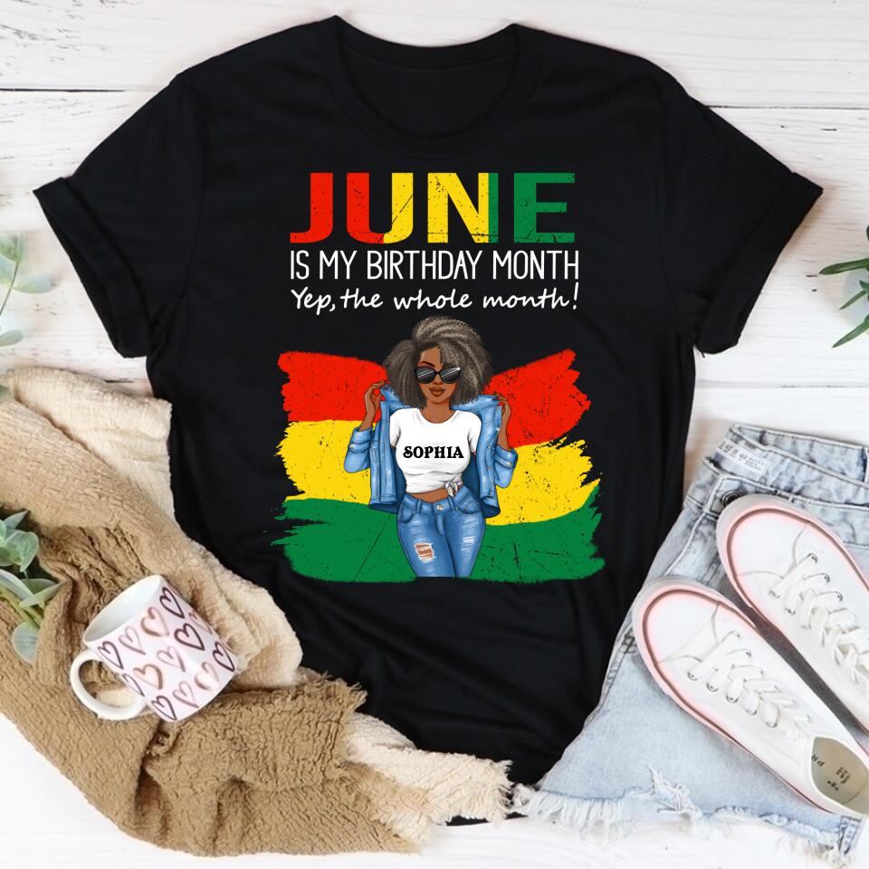 June Birthday Shirt, Custom Birthday Shirt, Queens Born In June, June Birthday Shirts For Woman, June Birthday Gifts