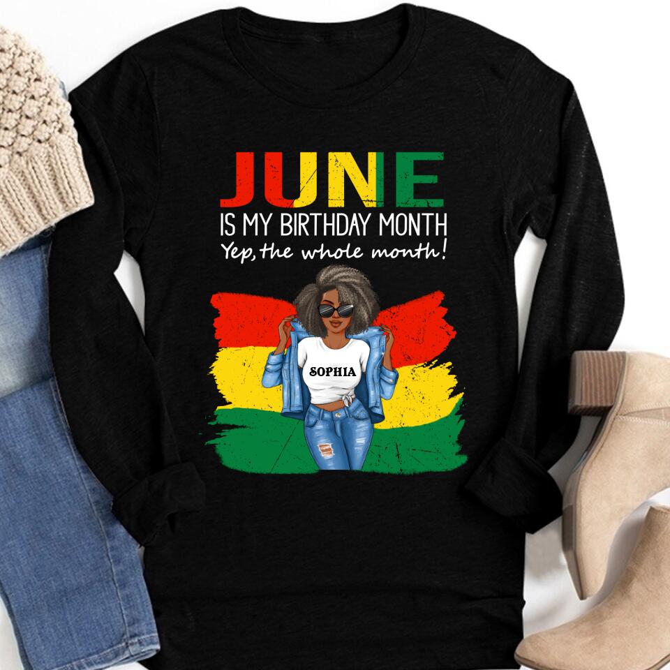 June Birthday Shirt, Custom Birthday Shirt, Queens Born In June, June Birthday Shirts For Woman, June Birthday Gifts