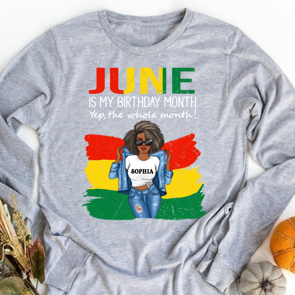 June Birthday Shirt, Custom Birthday Shirt, Queens Born In June, June Birthday Shirts For Woman, June Birthday Gifts