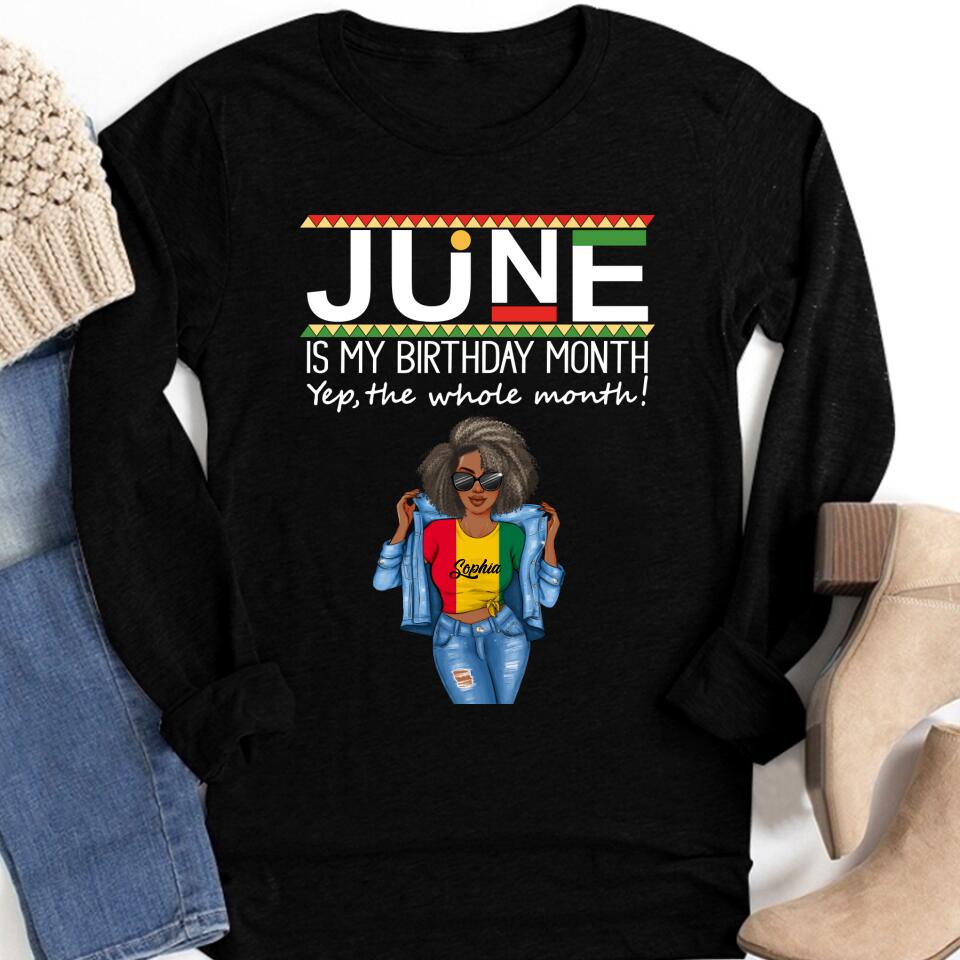 June Birthday Shirt, Custom Birthday Shirt, Queens Born In June, June Birthday Shirts For Woman, June Birthday Gifts