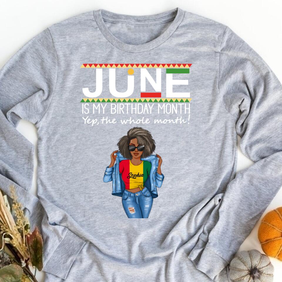 June Birthday Shirt, Custom Birthday Shirt, Queens Born In June, June Birthday Shirts For Woman, June Birthday Gifts