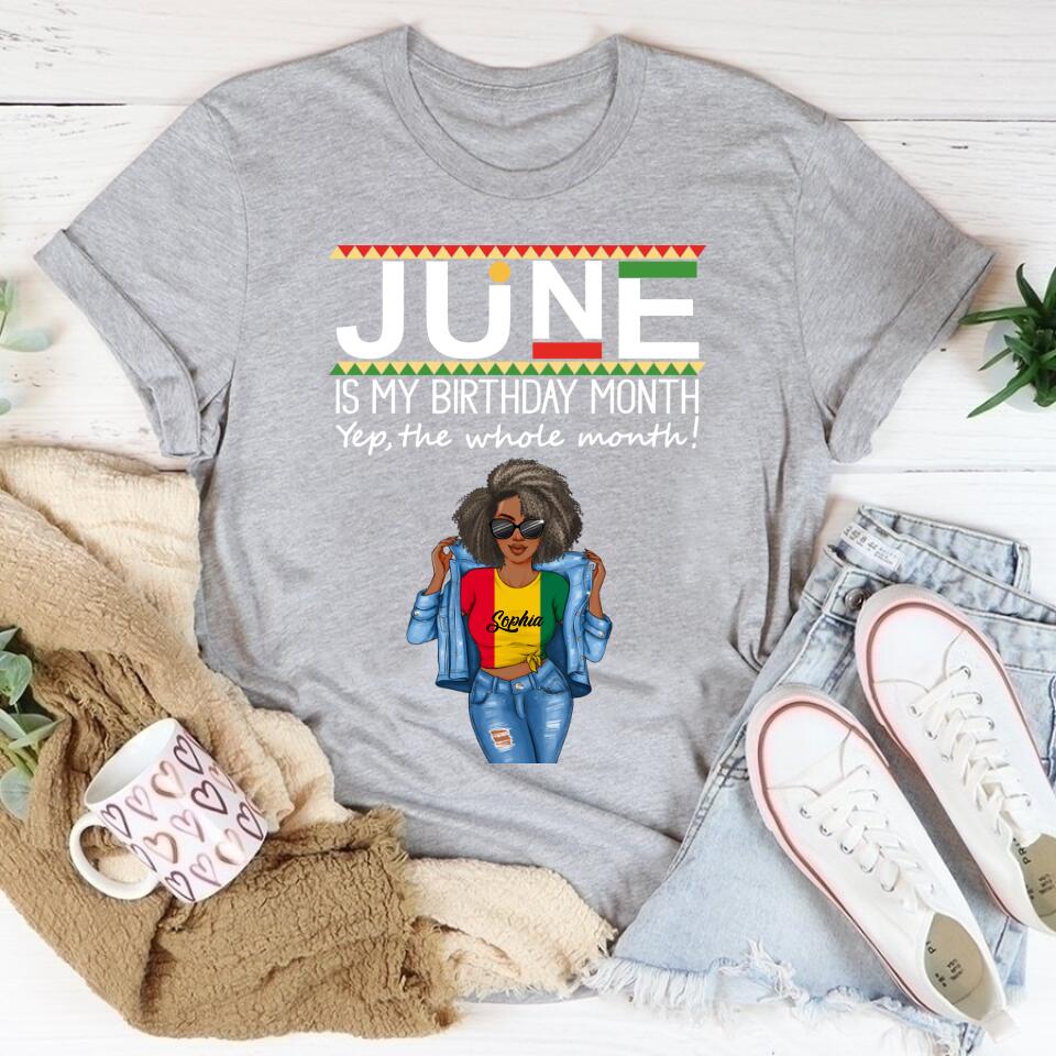 June Birthday Shirt, Custom Birthday Shirt, Queens Born In June, June Birthday Shirts For Woman, June Birthday Gifts