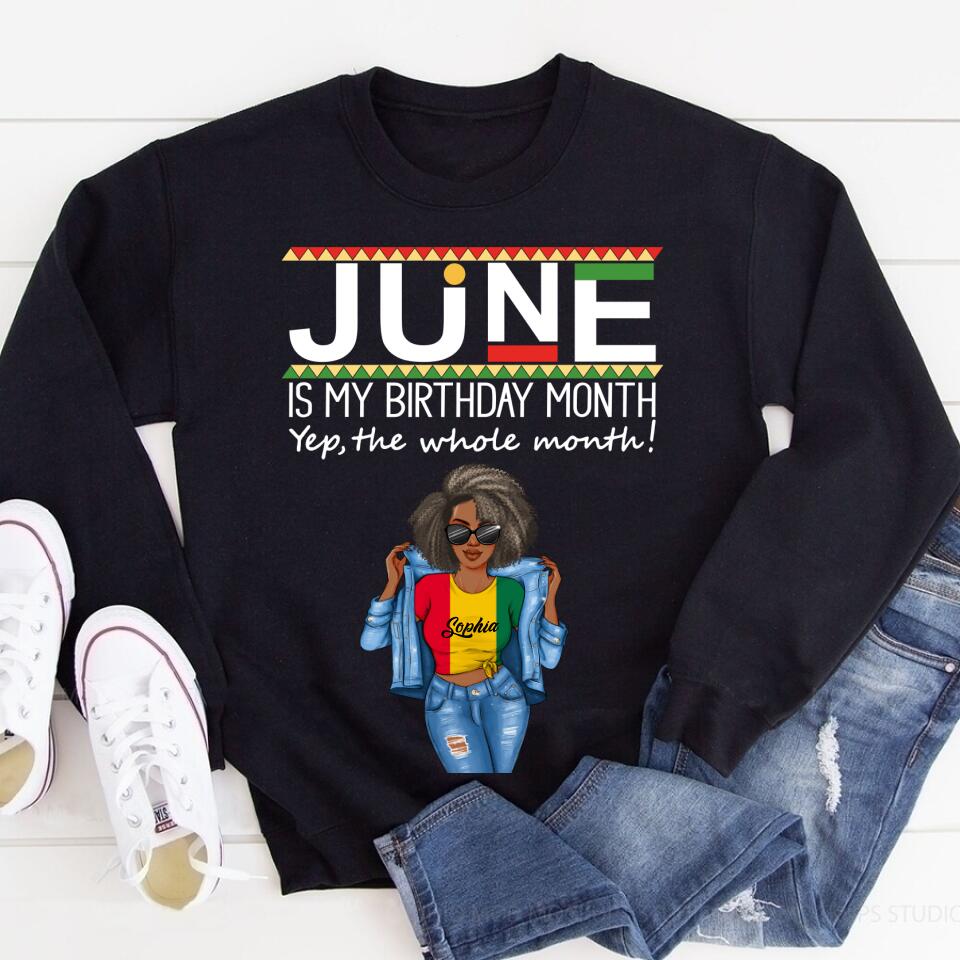 June Birthday Shirt, Custom Birthday Shirt, Queens Born In June, June Birthday Shirts For Woman, June Birthday Gifts