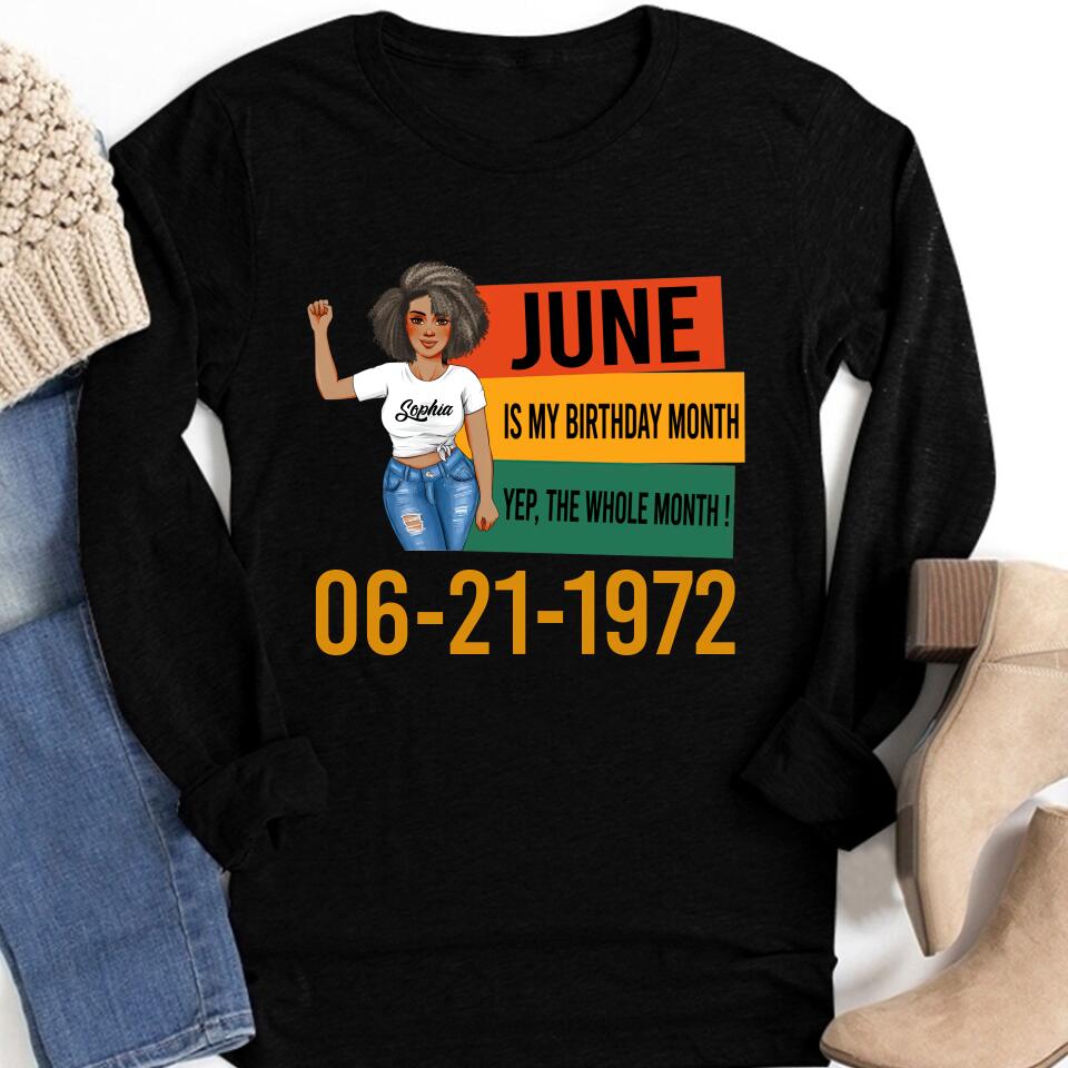 June Birthday Shirt, Custom Birthday Shirt, Queens Born In June, June Birthday Shirts For Woman, June Birthday Gifts