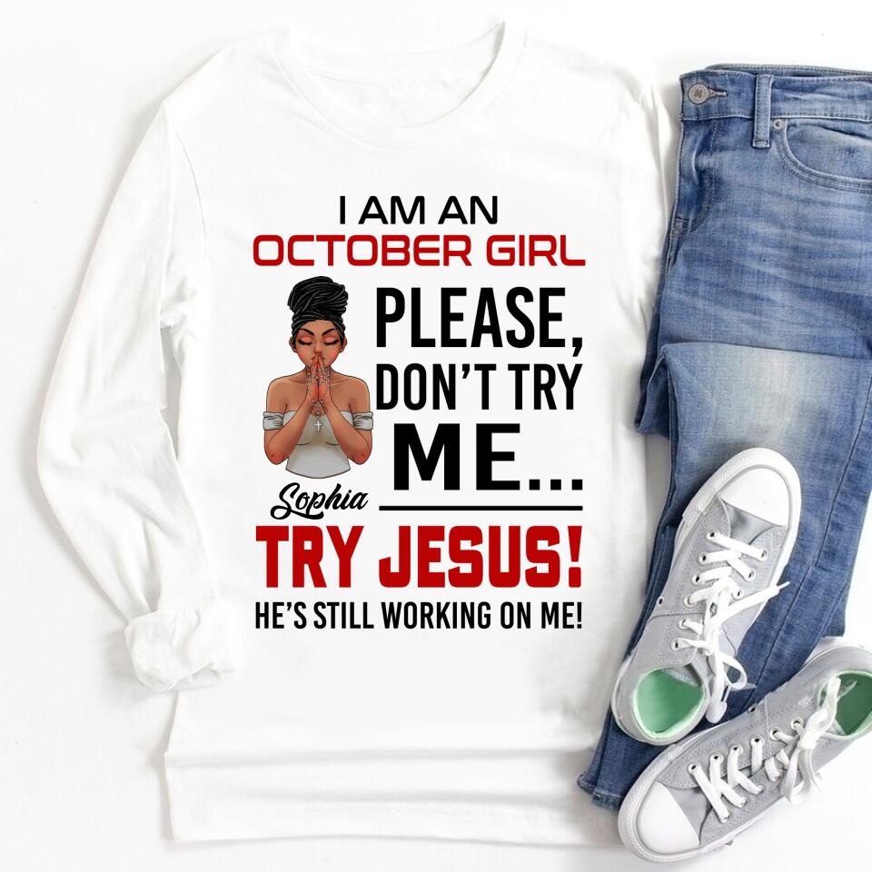 Custom October Birthday Shirt For Woman, Queens are Born In October Gifts, Melanin Afro Woman Shirt, Black Girl Tee, Afro Queen Gift