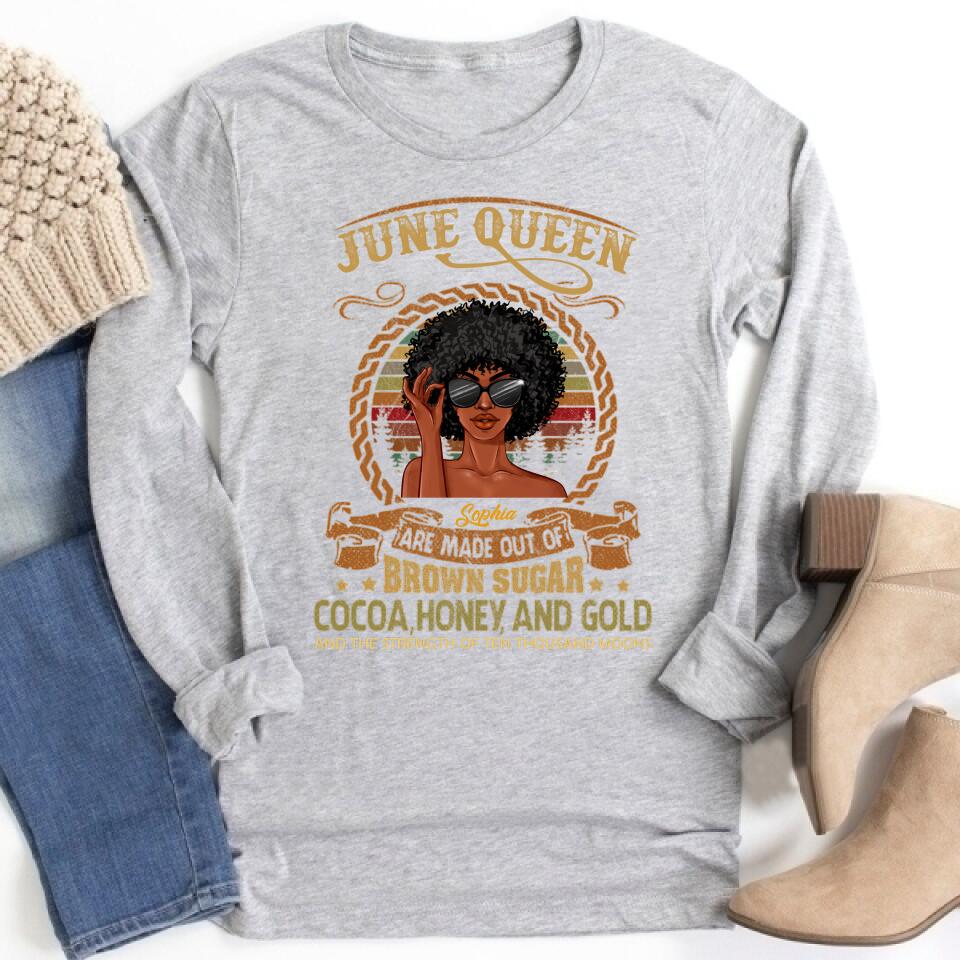 June Birthday Shirt, Custom Birthday Shirt, Queens Born In June, June Birthday Shirts For Woman, June Birthday Gifts