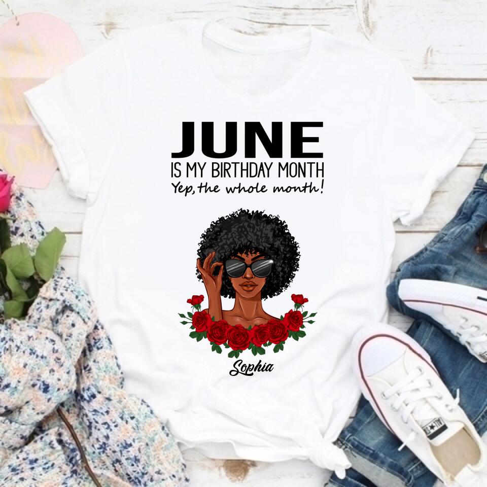 June Birthday Shirt, Custom Birthday Shirt, Queens Born In June, June Birthday Shirts For Woman, June Birthday Gifts