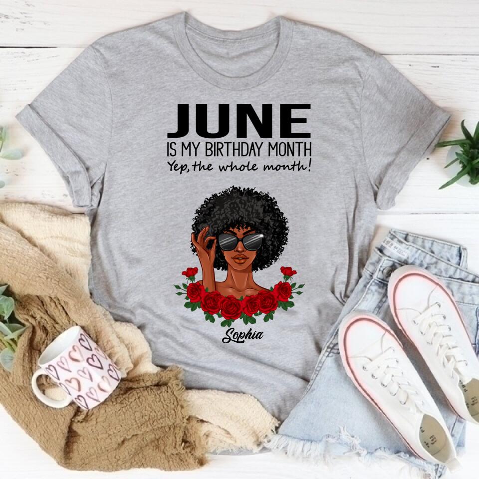 June Birthday Shirt, Custom Birthday Shirt, Queens Born In June, June Birthday Shirts For Woman, June Birthday Gifts