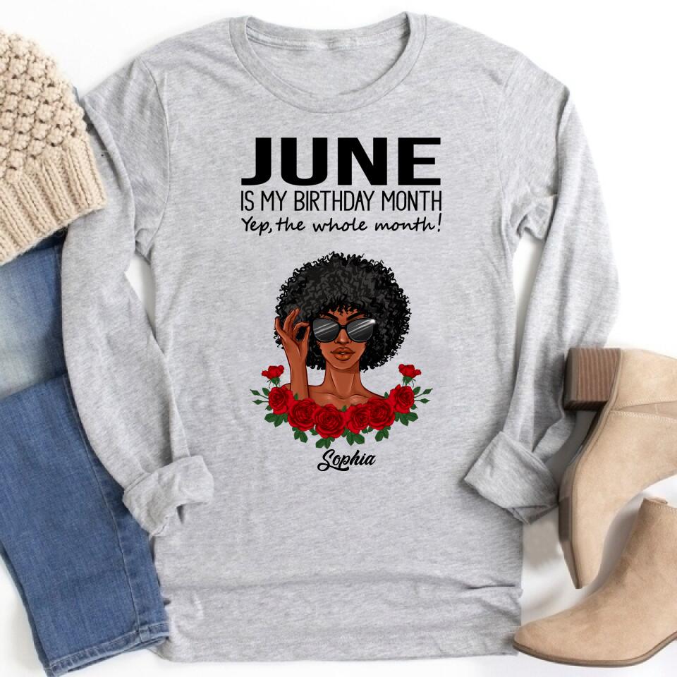June Birthday Shirt, Custom Birthday Shirt, Queens Born In June, June Birthday Shirts For Woman, June Birthday Gifts