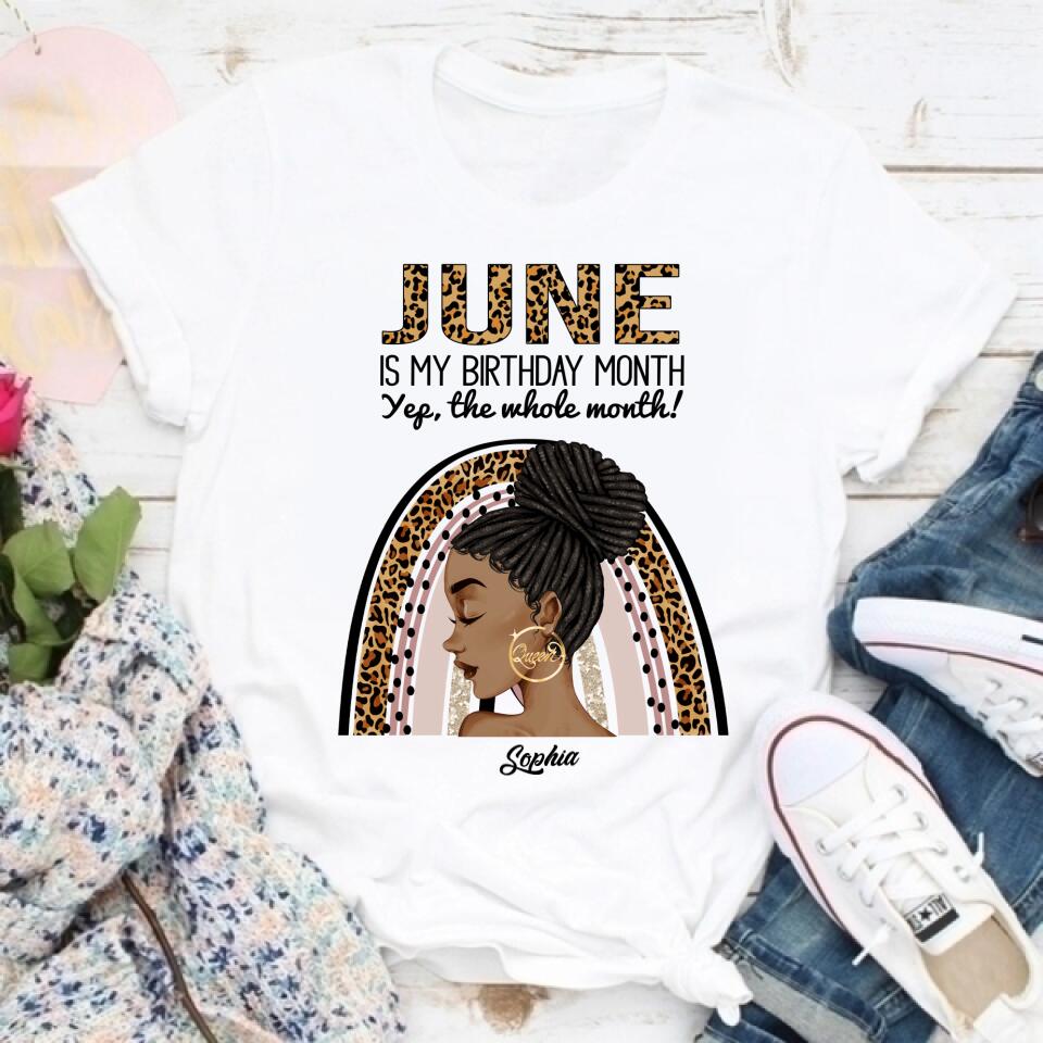 June Birthday Shirt, Custom Birthday Shirt, Queens Born In June, June Birthday Shirts For Woman, June Birthday Gifts