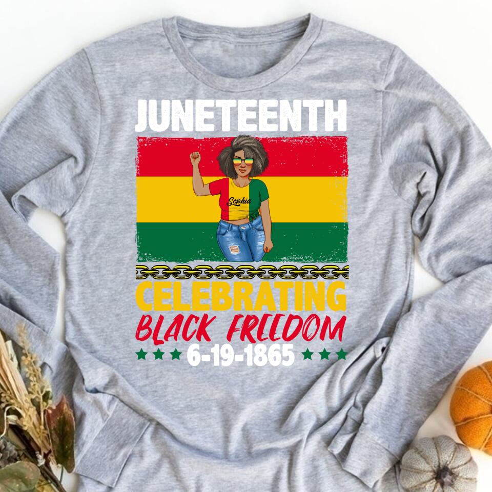 Juneteenth Shirt, Custom Juneteenth Shirt,  Juneteenth Celebrate Black Freedom T-Shirt