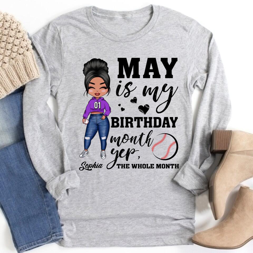 May Birthday Shirt, Custom Birthday Shirt, Queens Born In May, May Birthday Gifts, May Shirts For Woman, Birthday Gift For Baseball Lover
