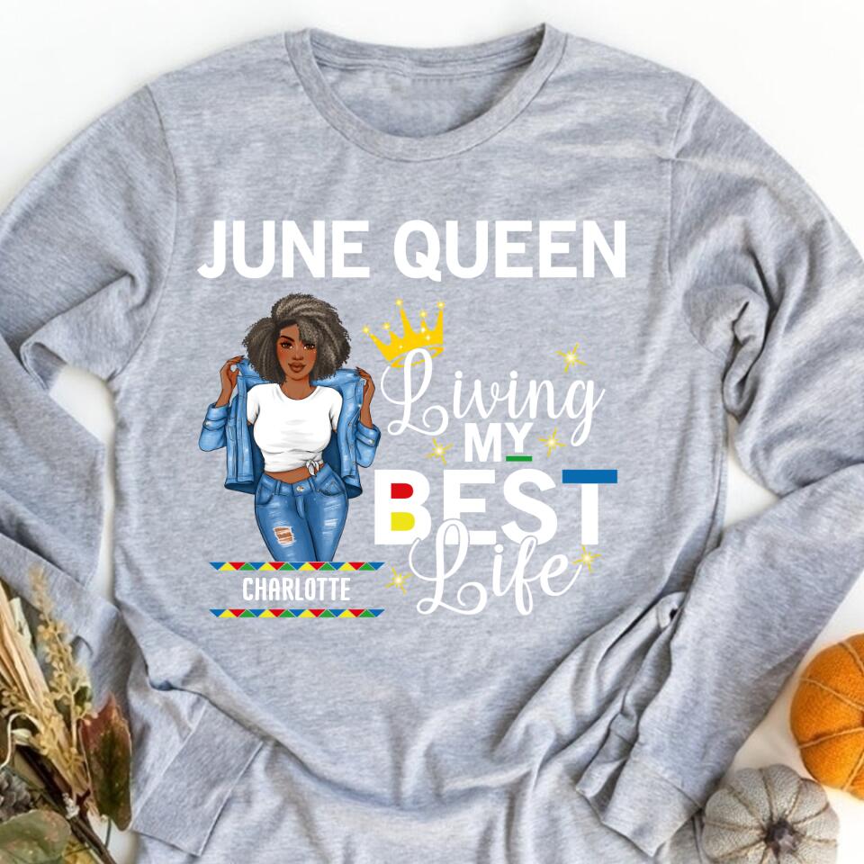 June Birthday Shirt, Custom Birthday Shirt, Queens Born In June, June Birthday Shirts For Woman, June Birthday Gifts