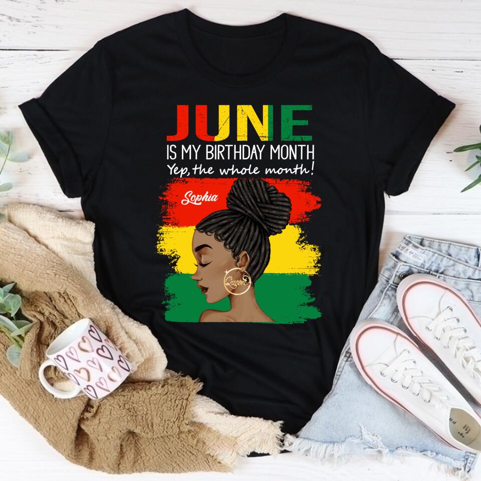 June Birthday Shirt, Custom Birthday Shirt, Queens Born In June, June Birthday Shirts For Woman, June Birthday Gifts