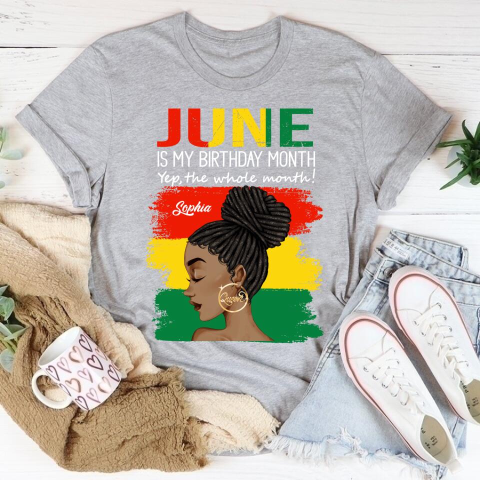 June Birthday Shirt, Custom Birthday Shirt, Queens Born In June, June Birthday Shirts For Woman, June Birthday Gifts