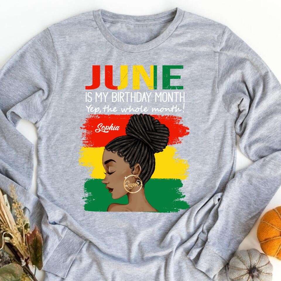 June Birthday Shirt, Custom Birthday Shirt, Queens Born In June, June Birthday Shirts For Woman, June Birthday Gifts