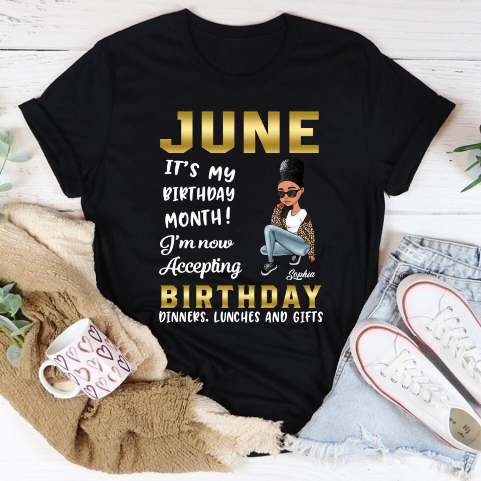 June Birthday Shirt, Custom Birthday Shirt, Queens Born In June, June Birthday Shirts For Woman, June Birthday Gifts
