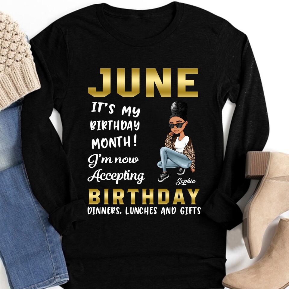 June Birthday Shirt, Custom Birthday Shirt, Queens Born In June, June Birthday Shirts For Woman, June Birthday Gifts