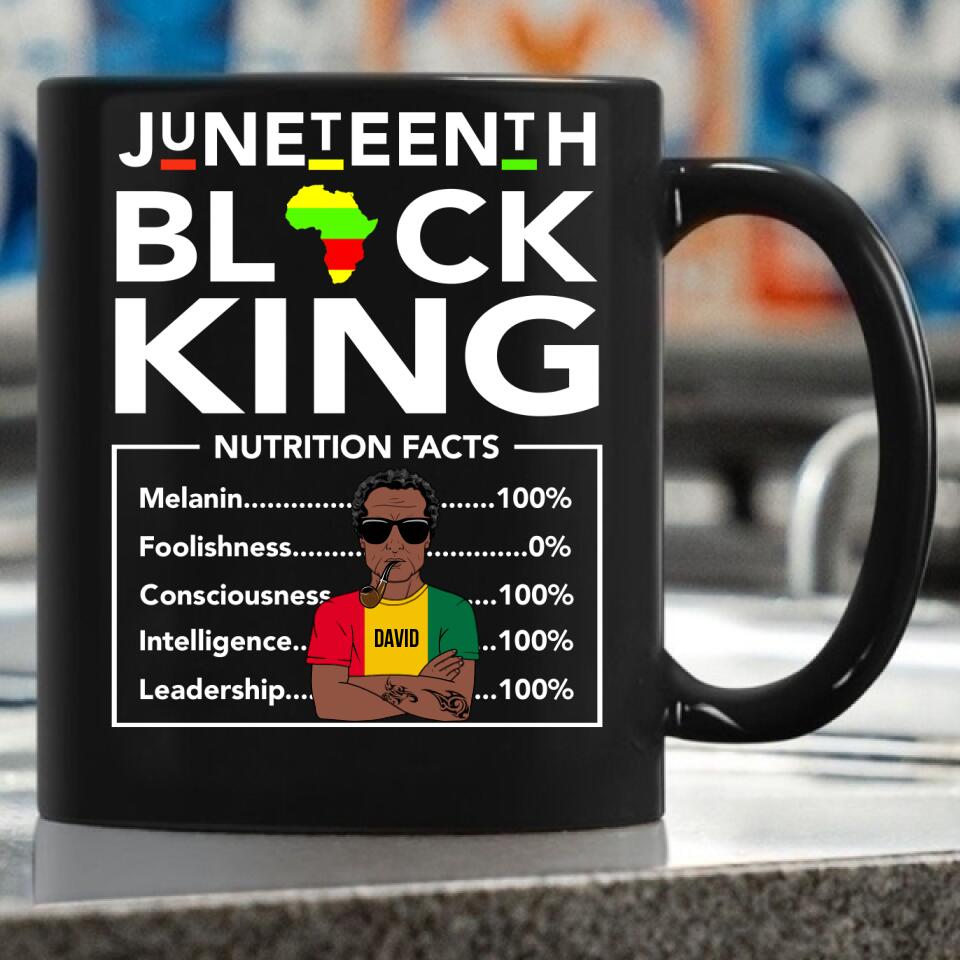 Juneteenth Shirt, Custom Juneteenth Shirt, Juneteenth Black King Melanin Dad Fathers Day Men Father Fun T-Shirt