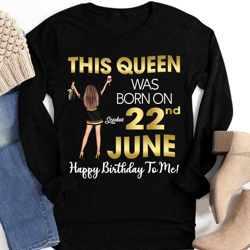 June Birthday Shirt, Custom Birthday Shirt, Queens Born In June, June Birthday Shirts For Woman, June Birthday Gifts