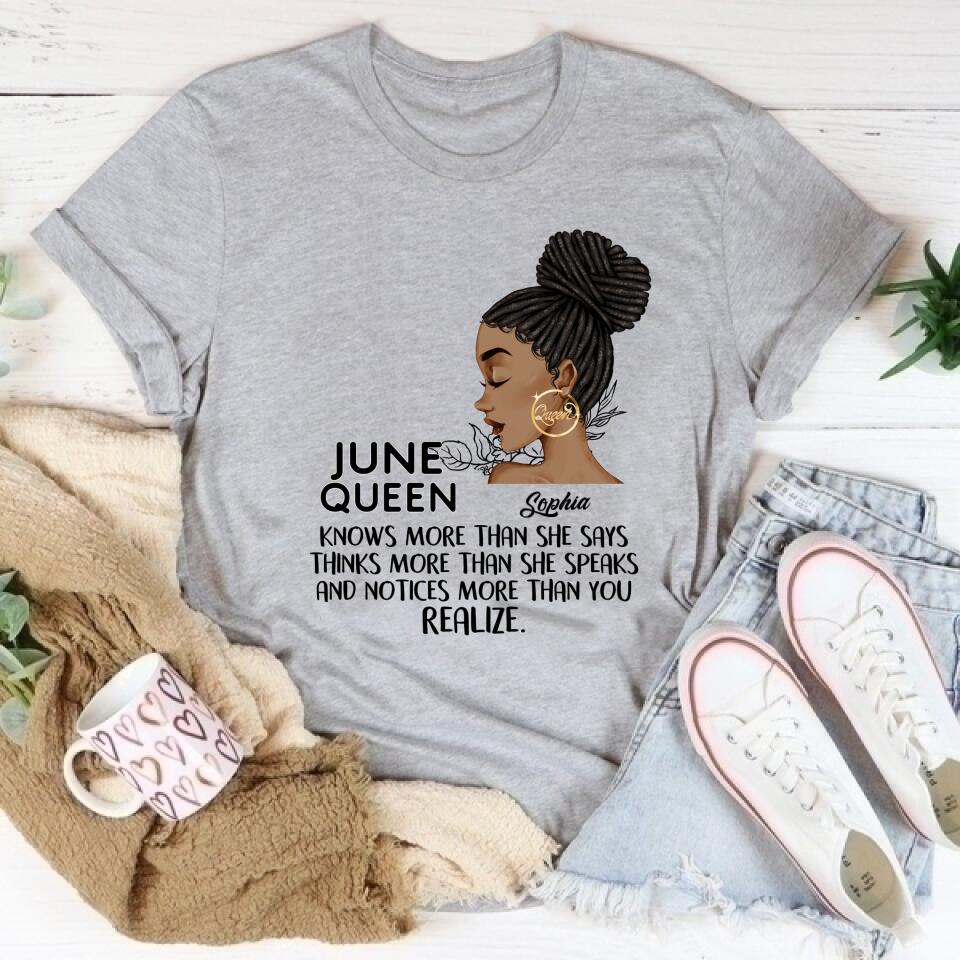 June Birthday Shirt, Custom Birthday Shirt, Queens Born In June, June Birthday Shirts For Woman, June Birthday Gifts