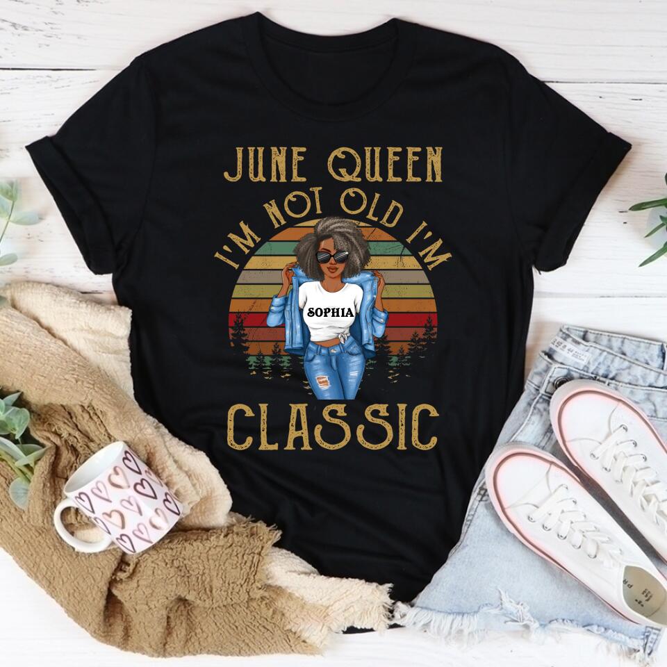 June Birthday Shirt, Custom Birthday Shirt, Queens Born In June, June Birthday Shirts For Woman, June Birthday Gifts