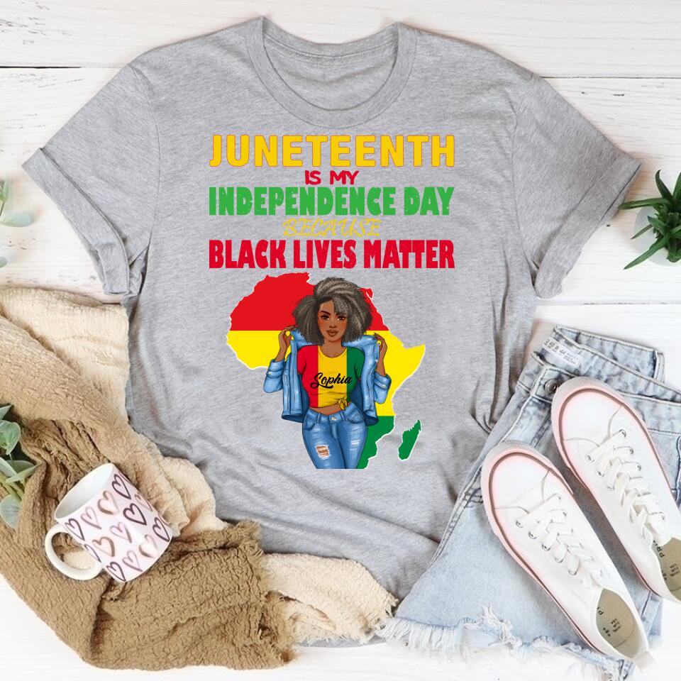 Juneteenth Shirt, Custom Juneteenth Shirt, Juneteenth Is My Independence Day Free ish since 1865 T-Shirt