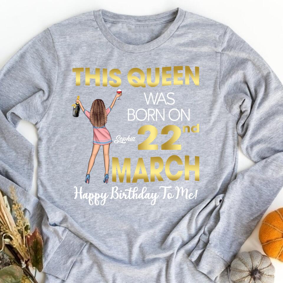 March Birthday Shirt, Custom Birthday Shirt, Queens Born In March, March Birthday Shirts For Woman, March Birthday Gifts
