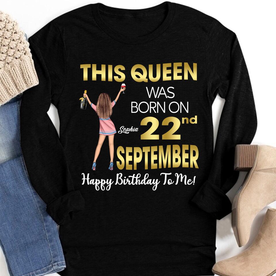 September Birthday Shirt, Custom Birthday Shirt, Queens Born In September, September Birthday Shirts For Woman, September Birthday Gifts