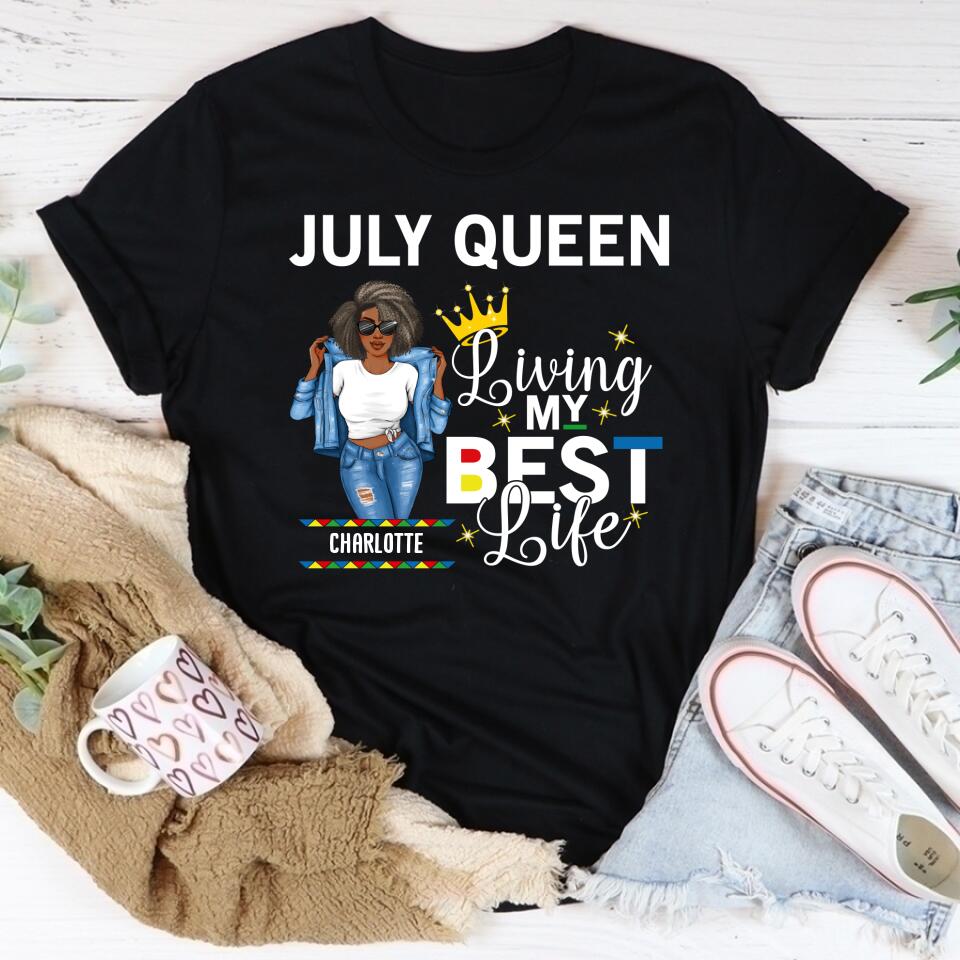 July Birthday Shirt, Custom Birthday Shirt, Queens Born In July, July Birthday Shirts For Woman, July Birthday Gifts
