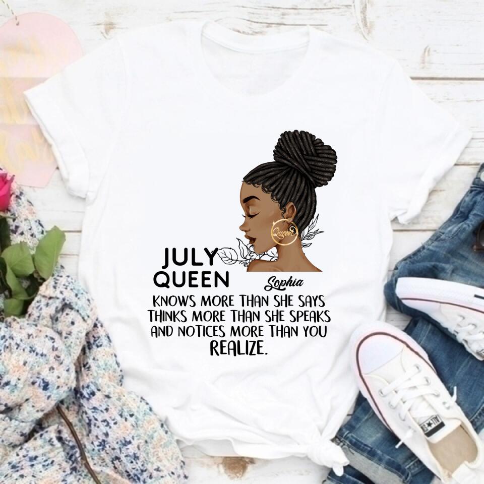 July Birthday Shirt, Custom Birthday Shirt, Queens Born In July, July Birthday Shirts For Woman, July Birthday Gifts