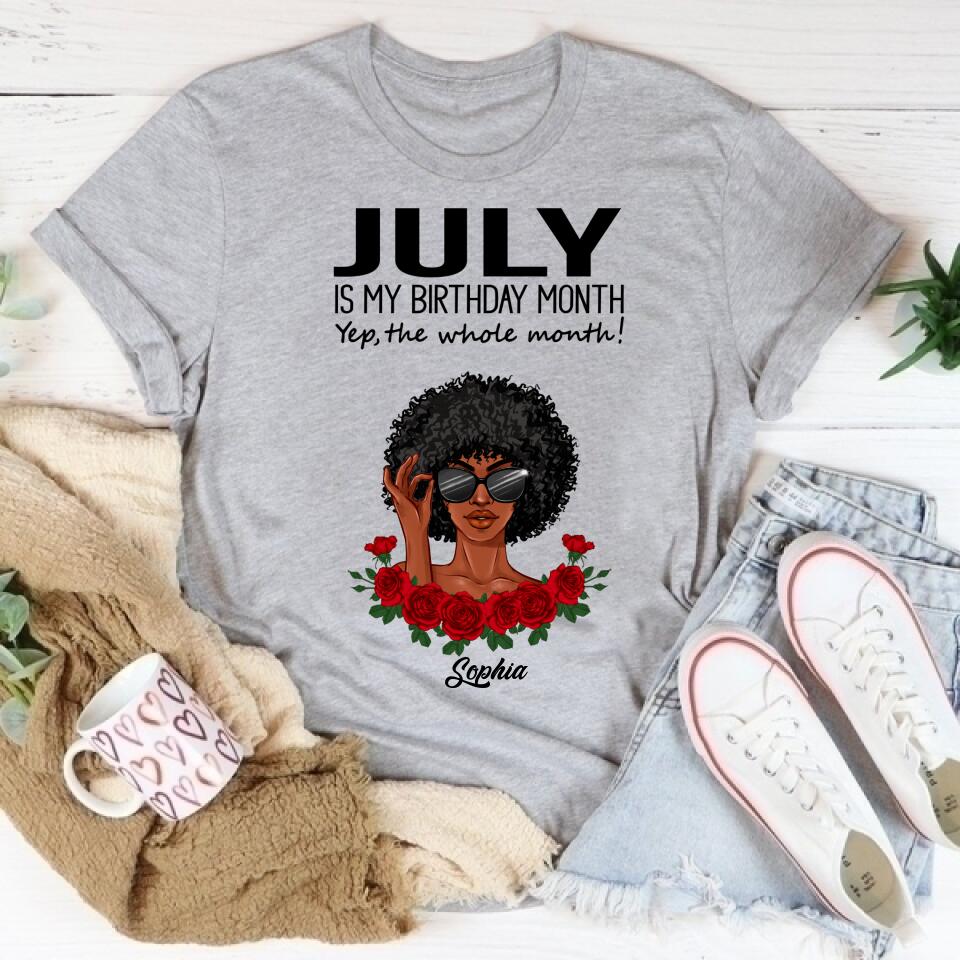 July Birthday Shirt, Custom Birthday Shirt, Queens Born In July, July Birthday Shirts For Woman, July Birthday Gifts