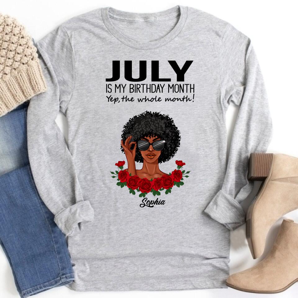 July Birthday Shirt, Custom Birthday Shirt, Queens Born In July, July Birthday Shirts For Woman, July Birthday Gifts