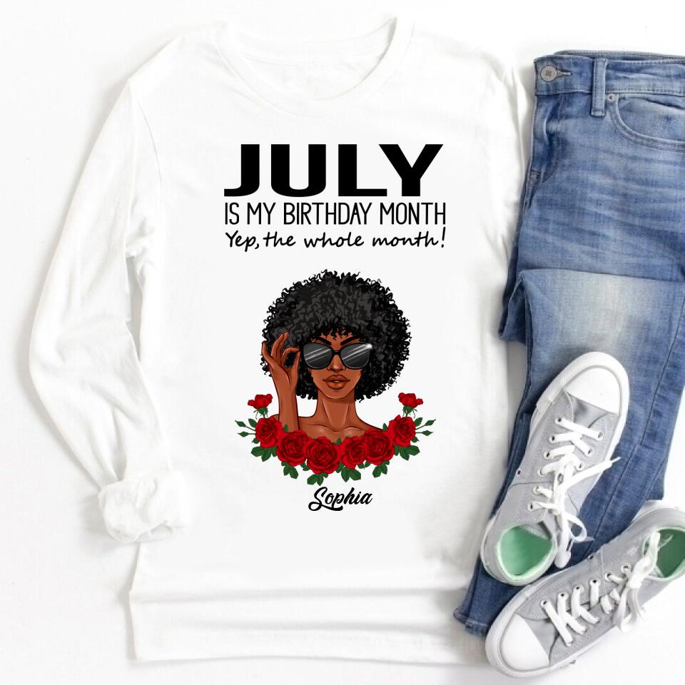 July Birthday Shirt, Custom Birthday Shirt, Queens Born In July, July Birthday Shirts For Woman, July Birthday Gifts