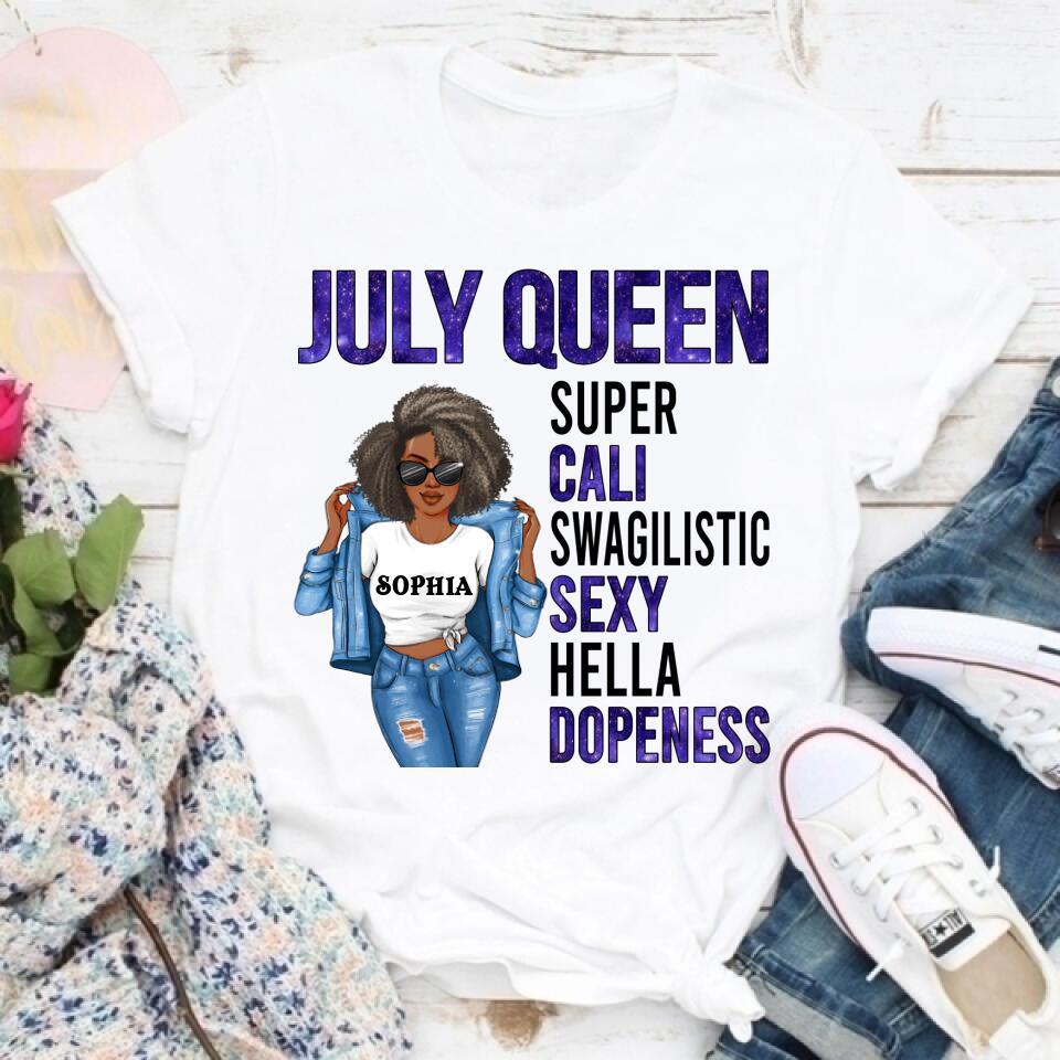 July Birthday Shirt, Custom Birthday Shirt, Queens Born In July, July Birthday Shirts For Woman, July Birthday Gifts